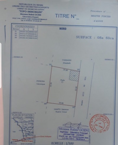 1,5 lot cloturé avec titre foncier